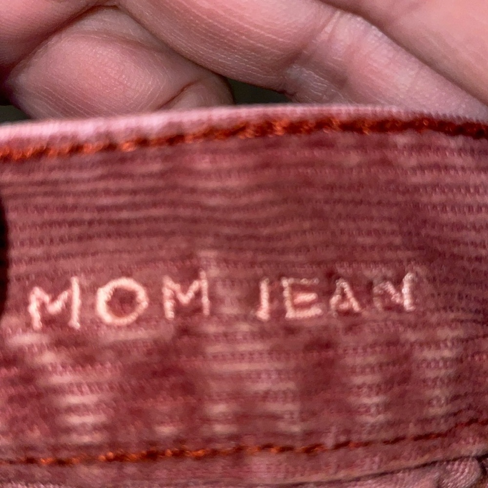 American Eagle Mom Jean Corduroy Super Stretch Pants. Size 6. Terra Cotta. - Picture 3 of 9